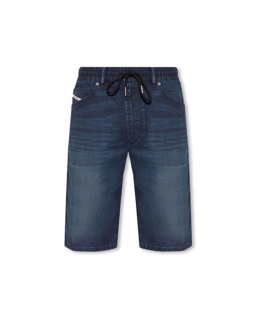 DIESEL Blue ‘D-Krooley’ Denim Shorts for men