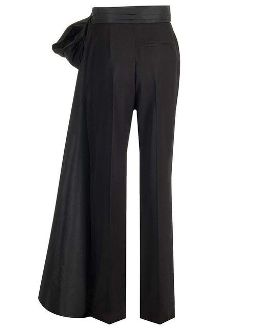 Alexander McQueen Grain De Poudre Trousers in Black | Lyst