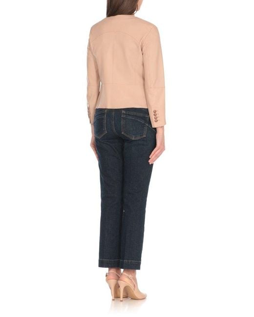 Bully Natural Buttoned Blazer Jacket