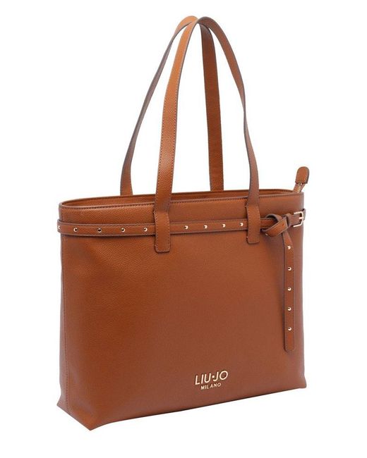 Liu Jo Brown Top Handle Shopping Bag