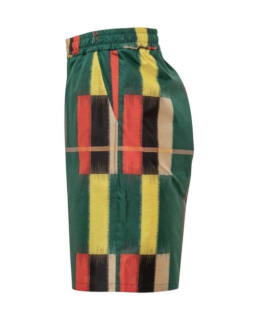 Pierre Louis Mascia Green Patterned Shorts for men