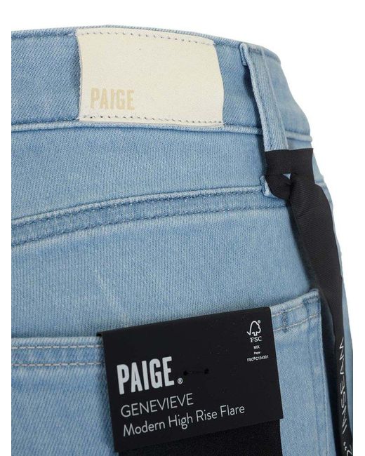 PAIGE logo-patch Flared Jeans - Farfetch
