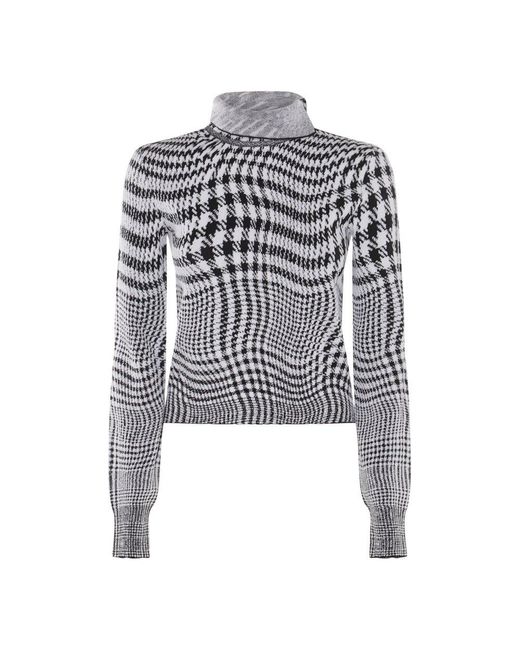 Burberry Gray And Wool Blend Jumper