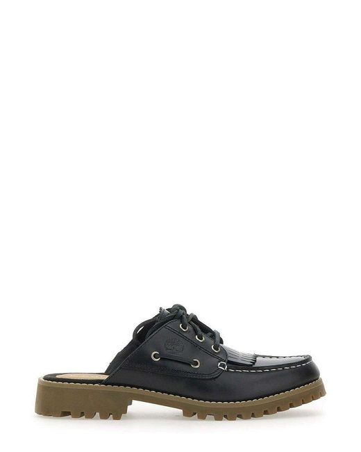 Timberland Black Noreen Lace-Up Slippers