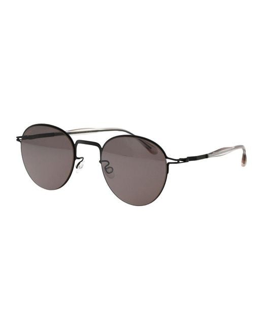 Mykita Brown Tate Oval Frame Sunglasses