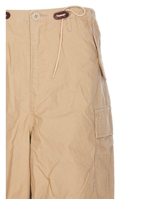 R13 Natural Balloon Army Tapered Leg Cargo Trousers