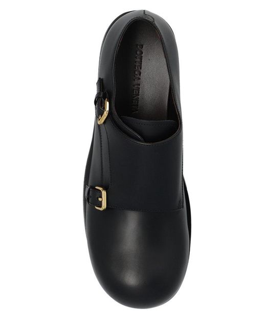 Bottega Veneta Black Helium Monk Strap Shoes for men