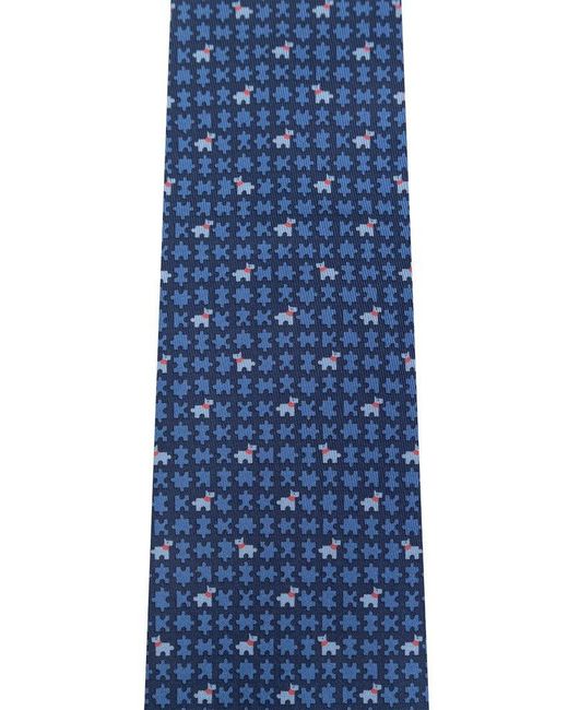 Ferragamo Blue Silk Tie, for men