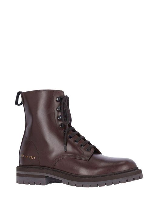 Common Projects Brown Lace-up Ankle Boots for men