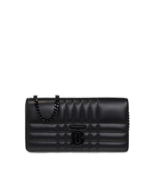 Burberry Black Lola Logo-plaque Quilted Wallet