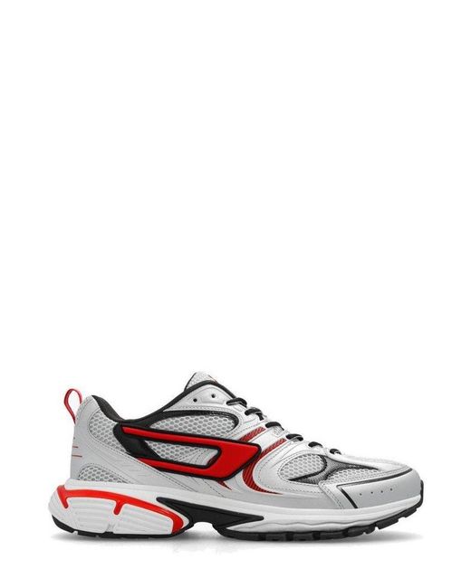 DIESEL Gray Red & White S-serendipity Pro-x1 Sneakers for men