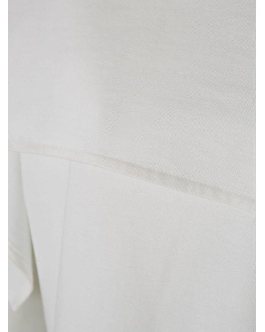 Jil Sander White Sleeveless Cape T-Shirt