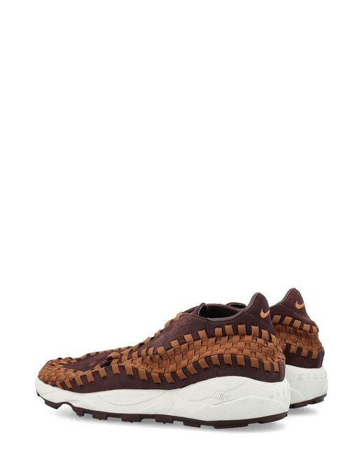 Nike Brown Air Footscape Woven Lace-up Sneakers