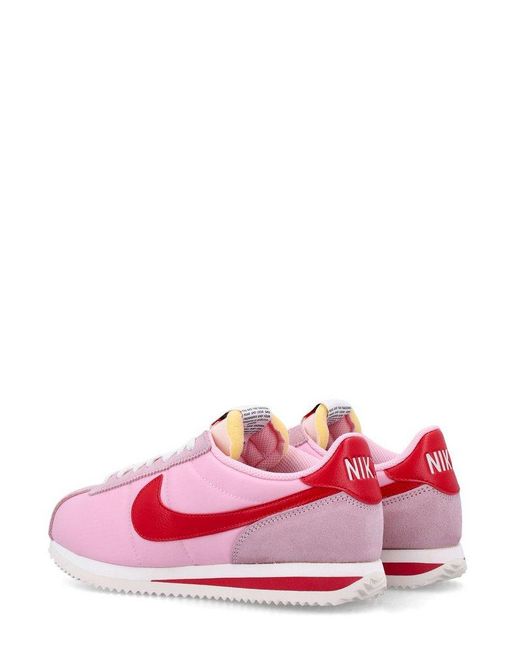 Nike Pink Cortez Txt Lace-Up Sneakers