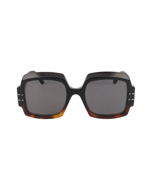 Dior Black Diorsignature S1u Square Frame Sunglasses