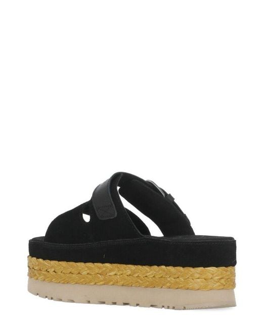 Ugg Black Aubrey Platform Slides