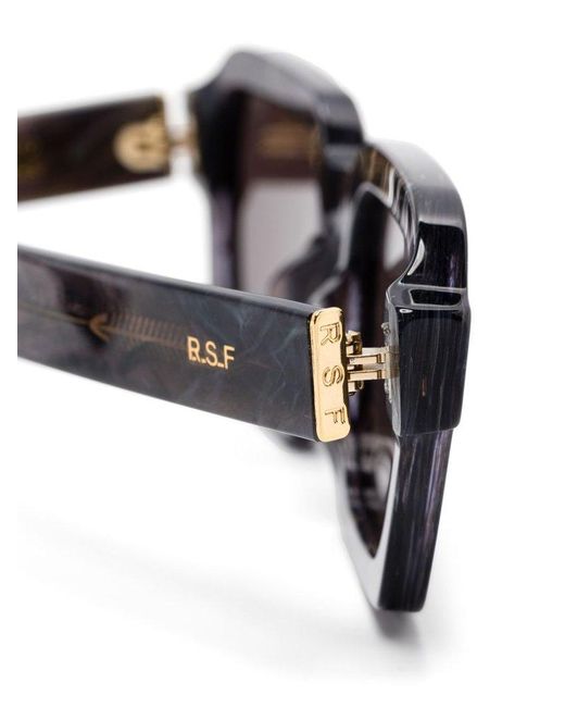Retrosuperfuture Gray Caro Rectangle Frame Sunglasses