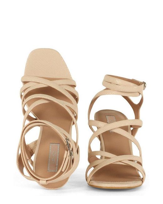 Liu Jo Metallic Branded Heel Sandals