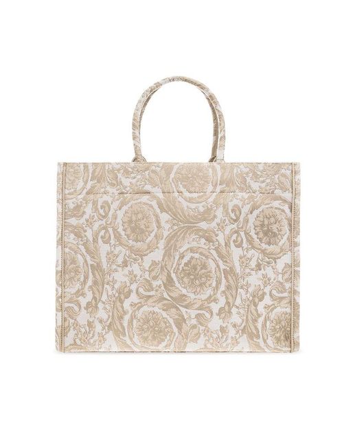 Versace Natural 'athena Large' Shopper Bag,