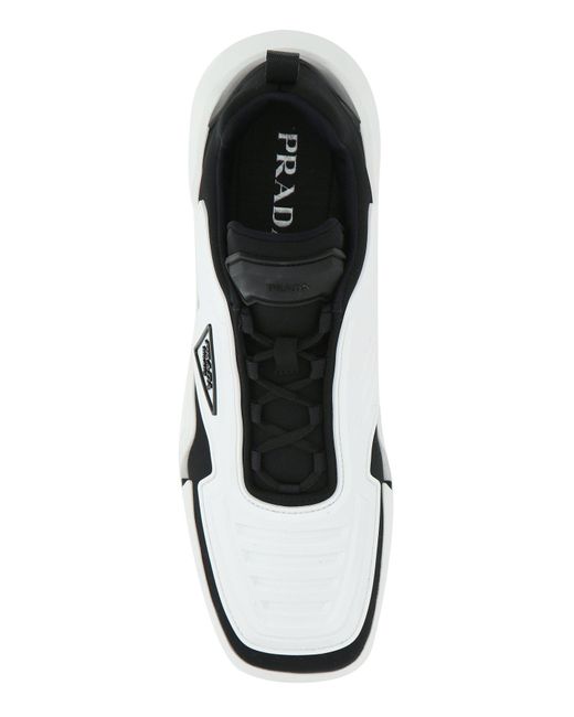 prada triangle logo sneakers