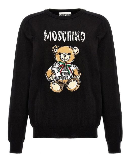 Moschino Black Archive Teddy Sweater, Cardigans for men