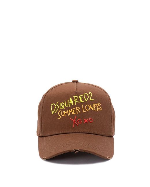 DSquared² Brown Caps for men