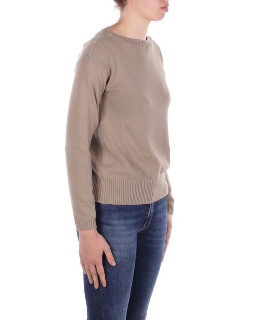 Max Mara Blue Sweaters Sand