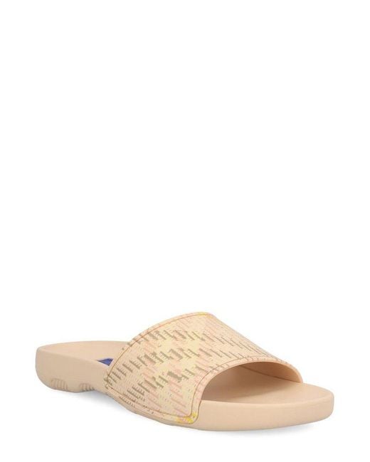 Burberry Natural Dive Check Sandals