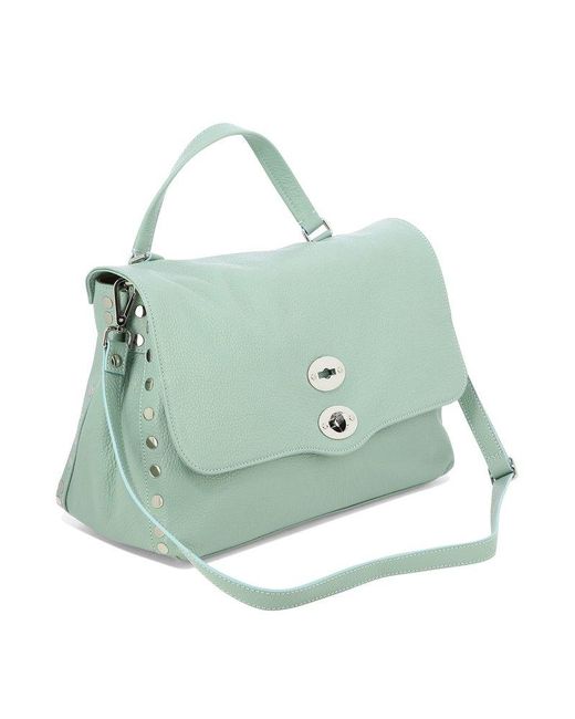 Zanellato Green Postina M Daily Foldover Top Handbag