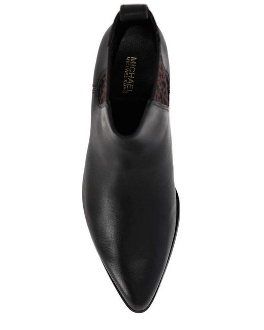 MICHAEL Michael Kors Black Pointed Toe Block-heeled Boots