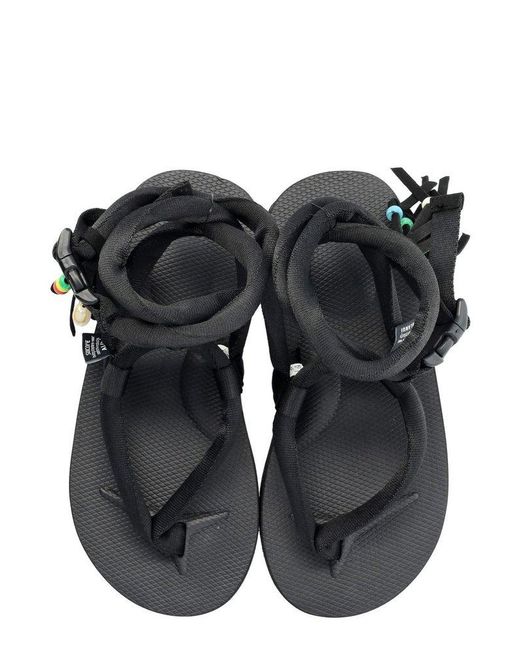 Alanui Black X Suicoke Gut Round-toe Sandals