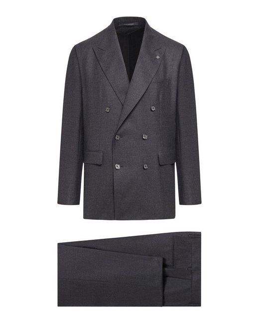 Tagliatore Blue Wool Suit for men