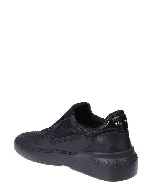Tod's Black Round-toe Lace-up Sneakers for men