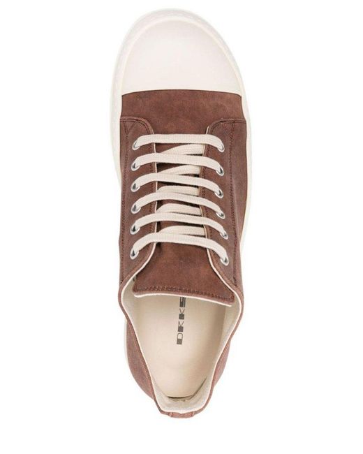 Rick Owens Brown Low-top Lace-up Sneakers for men