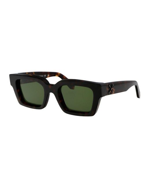 Off-White c/o Virgil Abloh Green Virgil Square Frame Sunglasses