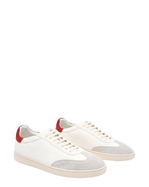 Stuart Weitzman White Banner Low-Top Sneakers for men