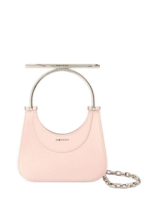 Alexander McQueen Pink Mini T-Bar Tote Bag