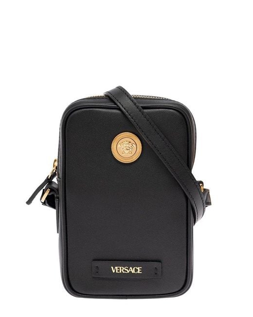 Versace Medusa Biggie Crossbody Bags in Black for Men | Lyst