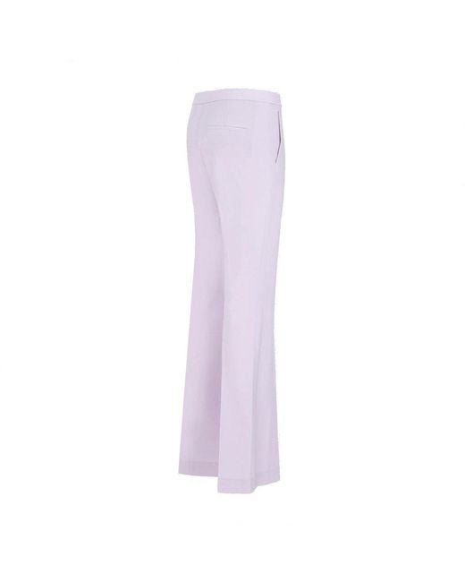 Theory Purple Pressed-crease Flared Trousers
