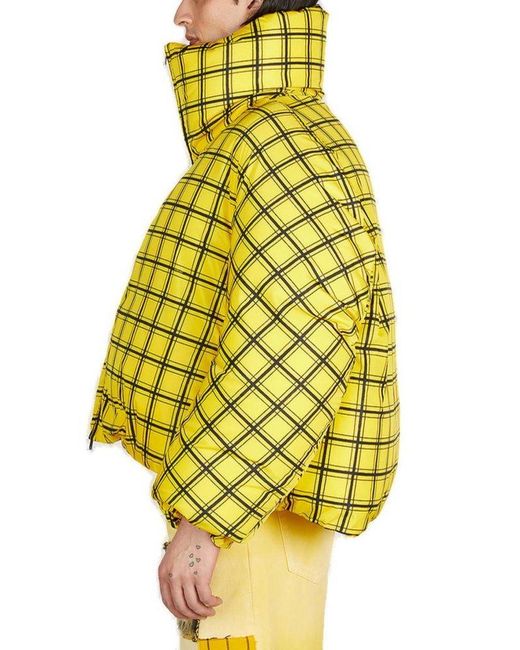 Marni Yellow Checked Oversized Down Jacket for men