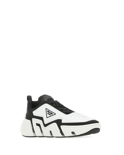 prada triangle logo sneakers