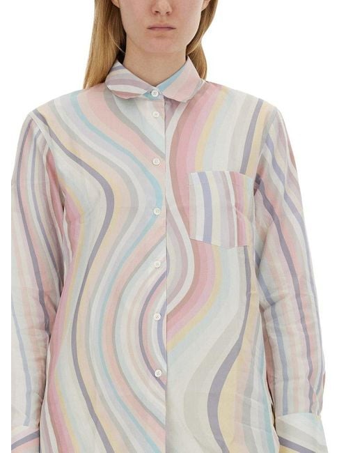 PS by Paul Smith Gray "Faded Swirl" Shirt