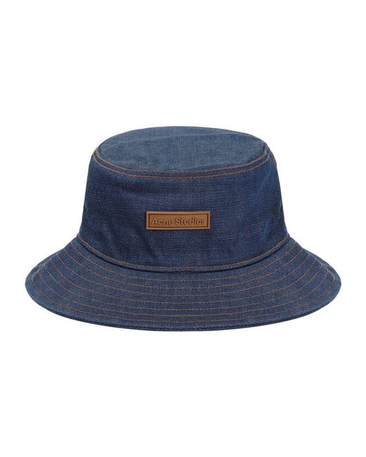 Acne Blue Bucket Hat for men