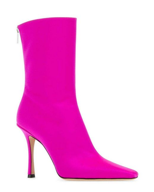 Jimmy Choo Pink Agathe 115mm Ankle Boots