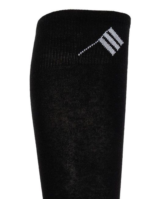 The Attico Black Socks With Logo,
