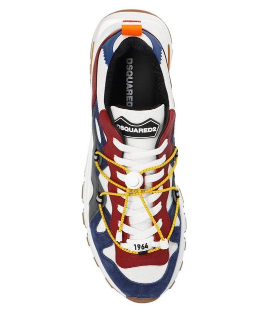 DSquared² White Run Ds2 Lace-up Sneakers for men