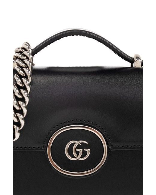 Gucci Black GG Petite Super Mini Shoulder Bag