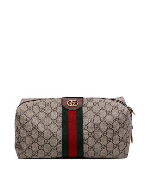 Gucci Gray Ophidia GG Toiletry Bag for men