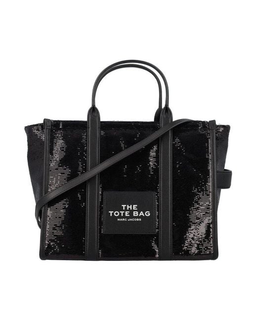 Marc Jacobs Black The Medium Sequin Embellished Tote Bag
