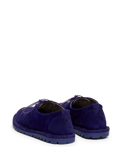 Marsèll Purple Round-toe Lace-up Oxford Shoes